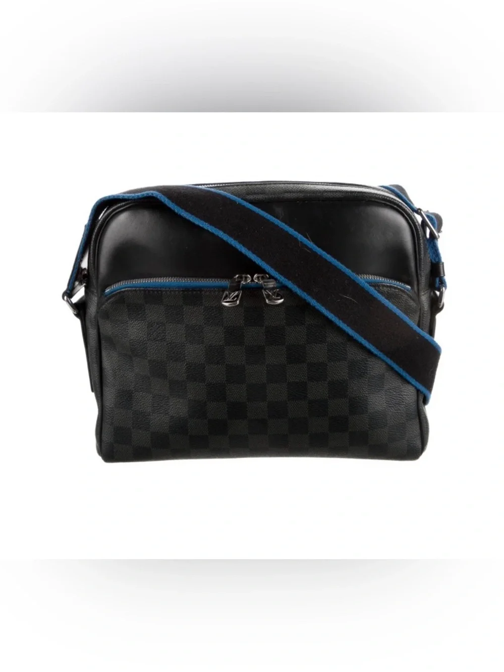 Louis Vuitton Damier Graphite Dayton PM Messenger Bag with Blue Trim